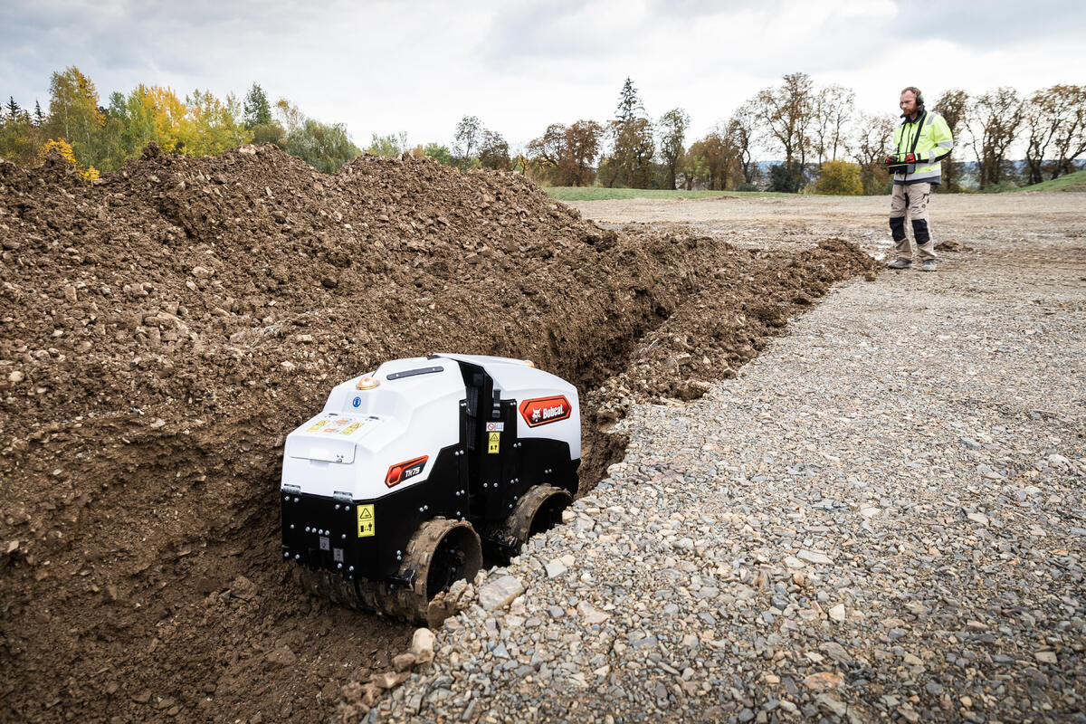 Bobcat TR75 greppelwals 2
